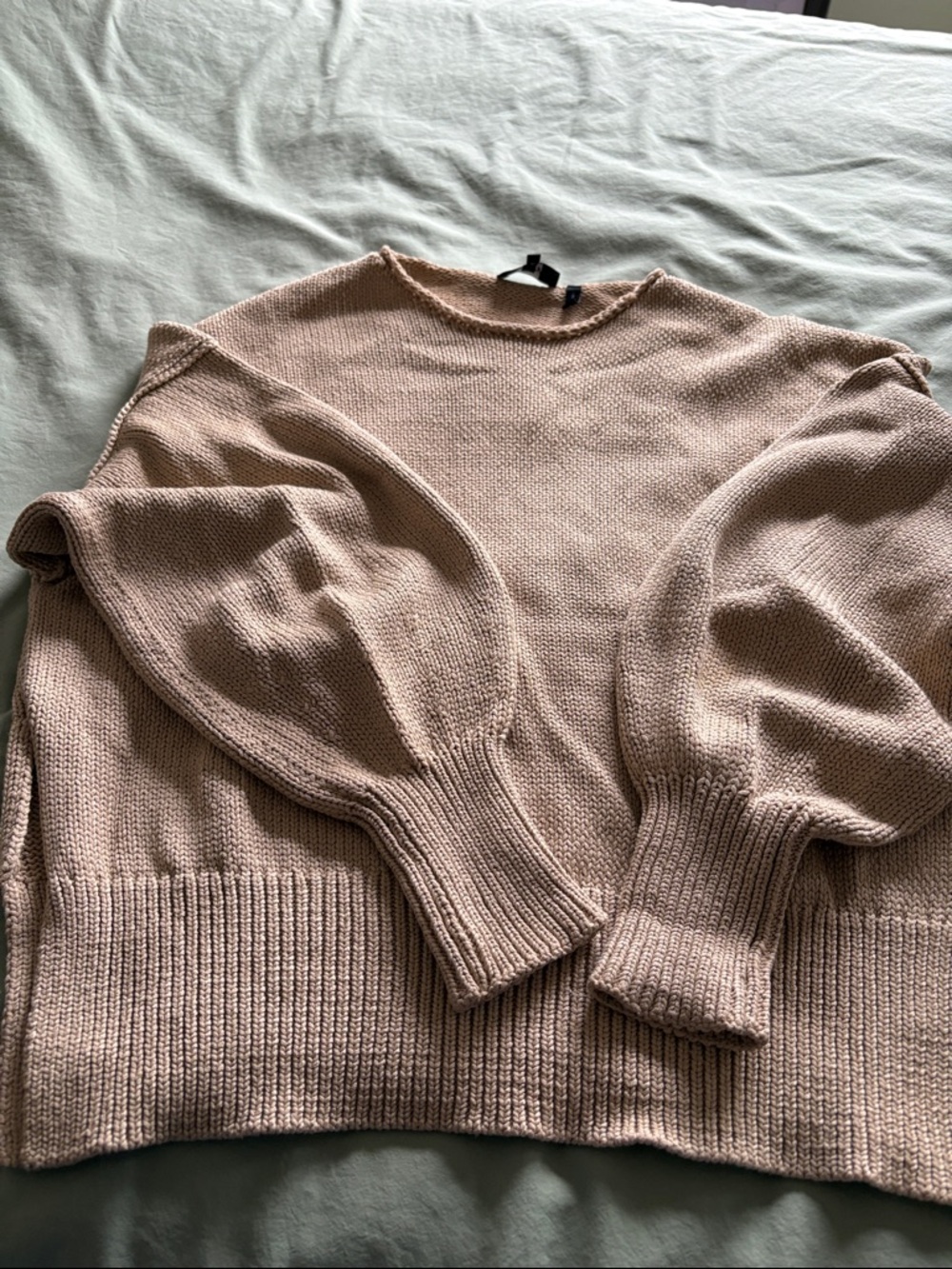 Theory Women's Blush Pink Balloon-Sleeve Crewneck Sweater